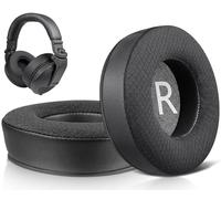 SOULWIT Almohadillas de Repuesto para Pioneer DJ HDJ-X5/X5 BT, HDJ-X7,HDJ-X10 Auriculares, Almohadillas con Espuma de Aislamiento de Ruido de Alta Densidad - Negro
