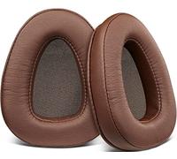 SOULWIT Almohadillas de Repuesto para Skullcandy Aviator y Aviator2 Auriculares con Cuero Suave y Espuma de Alta Densidad para Aislamiento de Ruido - Café