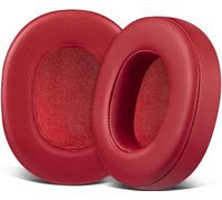SOULWIT Almohadillas de Repuesto para Skullcandy Hesh 3/ANC/EVO & Crusher Wireless/ANC/EVO & Venue ANC Auriculares, Almohadillas de Piel Proteica, Espuma Aislante del Ruido - Rojo