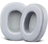 SOULWIT Almohadillas de Repuesto para Skullcandy Hesh 3/ANC/EVO & Crusher Wireless/ANC/EVO & Venue ANC Auriculares, Almohadillas de Piel Proteica, Espuma Aislante del Ruido - Gris