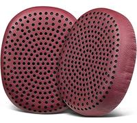 SOULWIT Almohadillas de Repuesto para Skullcandy Riff,Riff2 Wired/Wireless On-Ear Auriculares, Almohadillas para los oídos con Cuero más Suave, Espuma de Aislamiento del Ruido-Rojo