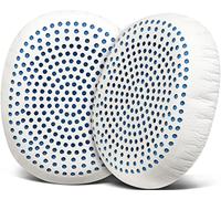 SOULWIT Almohadillas de Repuesto para Skullcandy Riff,Riff2 Wired/Wireless On-Ear Auriculares, Almohadillas para los oídos con Cuero más Suave, Espuma de Aislamiento del Ruido-Blanco