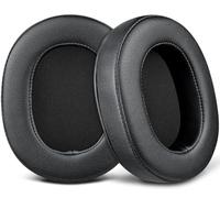 SOULWIT Almohadillas de Repuesto para Sony MDR-M1 Auriculares Profesionales de Referencia Cerrada, Recambio Almohada Cascos con Cuero Proteico Suave y Espuma Viscoelástica de Alta Densidad - Negro