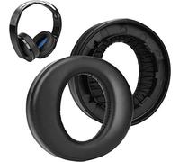 SOULWIT Almohadillas de Repuesto para Sony Platinum Wireless Playstation PS4 Headset, 2018 Version, Model CECHYA-0090, con Cuero de Proteína Suave (Negro)