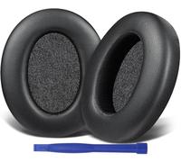 SOULWIT - Almohadillas de Repuesto para Sony WH-XB910 XB910N con cancelación de Ruido de Graves Extra, para Sony WHXB910N, Almohadillas para Orejas con Cuero Proteica más Suave, (Negro)