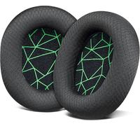SOULWIT Almohadillas de Repuesto para SteelSeries Arctis 1/3/5/Arctis 7/7+/7P/7P+/7X/7X+/9/9X/Pro/Prime(Do Not Fit Any Arctis Nova) Auriculares, con Espuma de Aislamiento de Ruido-Negro (Línea Verde)