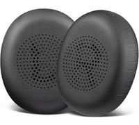 SOULWIT Almohadillas de Repuesto para Yealink UH35/UH37 USB Auriculares, Recambio Almohada Cascos con Cuero Proteica más Suave, Espuma de Alta Densidad - Negro