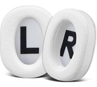 SOULWIT Almohadillas de Tela de Malla de Repuesto para Logitech G Pro, G Pro X, G Prox 2, G Pro X SE Auriculares, Almohadillas con Espuma de Aislamiento de Ruido, Grosor Añadido - Blanco