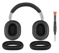 SOULWIT Almohadillas + Funda de Diadema + Cubierta Protectora de Silicona, Kit de Repuesto para Audio Technica ATH M40, M40X Auriculares, Diadema Repuesto y Reparación Piezas de Almohadillas