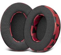 SOULWIT Almohadillas Malla para HyperX Cloud (2/3/3S/1/Pro) - Tormenta Roja | También para Cloud (Flight/Flight2/Stinger/Stinger2/Stinger 2 Core/Core), CloudX (Stinger/Flight) Auriculares