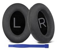 SOULWIT Almohadillas Micro Gamuza Repuesto para Bose QuietComfort 45 (QC45)/QuietComfort SE (QC SE)/Quiet Comfort Wireless Over-Ear Auriculares, Recambio Almohada con Espuma de Alta Densidad - Negro