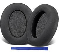 SOULWIT Almohadillas Micro Suede Repuesto para Sony WH-XB910 XB910N Extra Bass con Cancelación de Ruido Auriculares, Recambio Almohada con Espuma de Aislamiento Acústico - Negro