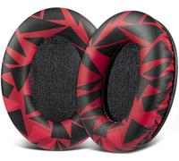 SOULWIT Almohadillas para HyperX Cloud (2/3/3S/1/Pro) - Tormenta Roja | También para Cloud (Flight/Flight2/Stinger/Stinger2/Stinger 2 Core/Core), CloudX (Stinger/Flight) Auriculares