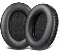 SOULWIT Almohadillas Piel de Cordero Repuesto para HyperX Cloud 1/2/3/Pro/Core/Flight/Flight S/Stinger/Stinger S, CloudX Stinger/Stinger Core/Flight Auriculares - Negro
