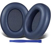 SOULWIT Almohadillas Piel de Cordero Repuesto para Sony WH-XB910 XB910N Extra Bass Cancelación de Ruido Auriculares, Almohadillas Cascos con Espuma de Aislamiento de Ruido - Azul