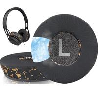 SOULWIT Almohadillas Profesionales de Gel Refrescante para Beats EP Wired On-Ear Auriculares, Almohadillas con Espuma de Alta Densidad para Aislamiento del Ruido-Negro Oro