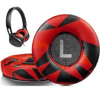 SOULWIT Almohadillas Profesionales de Repuesto para Beats EP Wired On-Ear Auriculares, Almohada Cascos con Cuero Proteína más Suave, Espuma de Aislamiento de Ruido de Alta Densidad-Rojo Tormenta