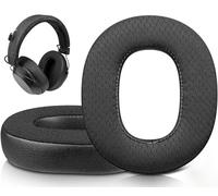 SOULWIT Almohadillas Repuesto de Tejido de Malla para Plantronics BackBeat FIT 6100 (FIT6100) Auriculares Inalámbricos Bluetooth, Cojines Cascos con Espuma Aislante de Ruido, Grosor Añadido - Negro