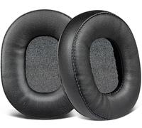 SOULWIT Almohadillas Repuesto para Audio-Technica ATH-M60X On-Ear Auriculares, Recambio Almohada Cascos con Piel Proteica Suave y Espuma de Alta Densidad - Negro
