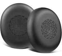 SOULWIT Almohadillas Repuesto para Jabra Evolve2 65 Flex(No se Ajustan a Otros Auriculares) Auriculares, Recambio Almohada Auriculares de Cuero Proteica más Blanda-Negro