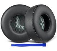 SOULWIT Almohadillas Repuesto para JBL Live 670NC On-Ear(No Compatibles con Tune 670NC) Auriculares, Recambio Almohada con Cuero Proteica Suave y Espuma de Alta Densidad Aislamiento del Ruido - Negro