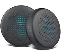 SOULWIT Almohadillas Repuesto para JLab Go Work/Go Work Gen 2 Inalámbricos Auriculares, Almohadillas Cascos con Suave Cuero de Proteína y Espuma de Memoria de Alta Densidad - Negro