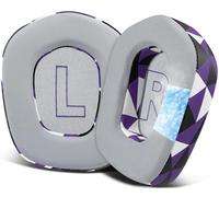 SOULWIT Almohadillas Repuesto para Logitech G733 G335 G535 Lightspeed Wireless Gaming Auriculares, Almohadillas para Los oídos con Espuma para Aislar el Ruido