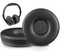 SOULWIT Almohadillas Repuesto para Skullcandy Cassette On-Ear Auriculares Inalámbricos, Recambio Almohada Cascos con Cuero Proteico Suave y Espuma de Alta Densidad - Nero