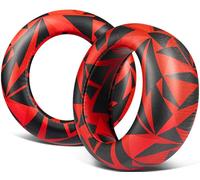SOULWIT Almohadillas Repuesto para Sony Playstation PS5 Inalámbricos Pulse Elite Auriculares, Almohadillas con Suave Proteína de Cuero, Espuma Aislante de Ruido - Pulse Elite PL Rojo Tormenta