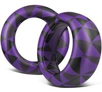 SOULWIT Almohadillas Repuesto para Sony Playstation PS5 Inalámbricos Pulse Elite Auriculares, Almohadillas con Suave Proteína de Cuero, Espuma Aislante de Ruido - Pulse Elite PL Negro Morado
