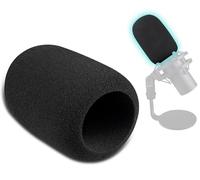SOULWIT Espuma Micrófono Filtro Antipop para HyperX QuadCast 2 - USB (no Compatible con QuadCast 2S), Protector de Mic Cubierta Parabrisas para Micrófono - Negro