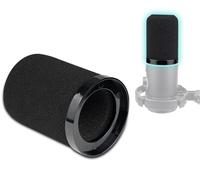 SOULWIT Espuma Micrófono Filtro Antipop para Maono PD200W/PD200X, Protector de Mic Cubierta Pantallas antiviento Parabrisas - Negro