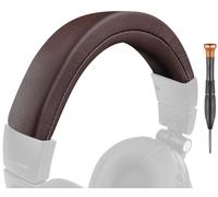 SOULWIT Funda de Diadema Cuero sintético para Audio Technica ATH M50, M50X, M50XWH, M50XBT, M50XBT2, M50S/LE Auriculares, Repuesto Diadema Pieza de reparación-Café Oscuro