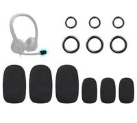 SOULWIT Funda para Logitech Auriculares - Negro (3 Pequeñas + 3 Grandes) | para Logitech H390/G432/G733, G/H/G Pro/Zone Series Auriculares