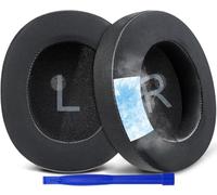 SOULWIT Gel Refrigerante Almohadillas Repuesto para Turtle Beach Stealth Pro Inalámbrico Juego Auriculares, Almohadillas Cascos con Hielo Tejido de Seda, Espuma de Alta Densidad - Negro