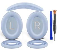 SOULWIT Kit de Reemplazo con Almohadillas, Diadema y Protector de Silicona para Bose QuietComfort 45 (QC45)/QuietComfort SE (QC SE)/New Quiet Comfort Auriculares Inalámbricos - Azul Piedra de lunae