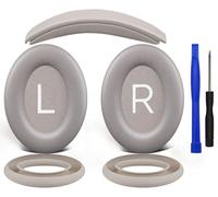 SOULWIT Kit de Reemplazo con Almohadillas, Diadema y Protector de Silicona para Bose QuietComfort 45 (QC45)/QuietComfort SE (QC SE)/New Quiet Comfort Auriculares Inalámbricos - Arenisca