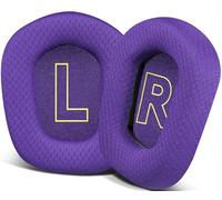 SOULWIT Profesional Almohadillas de Repuesto para Logitech G733 G335 G535 Lightspeed inalámbrico Juego de Auriculares, Cojines del oído con Tela de Malla Duradera,conespuma de Aislamiento - Púrpura