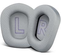 SOULWIT Profesional Almohadillas de Repuesto para Logitech G733 G335 G535 Lightspeed inalámbrico Juego de Auriculares, Cojines del oído con Tela de Malla Duradera,conespuma de Aislamiento - Gris