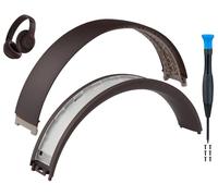 SOULWIT Repuesto Cascos Diadema Funda Headband para Beats Studio Pro con Cancelación de Ruido Auriculares, Repuesto Diadema con Silicona Duradera y Nylon - Marrón Oscuro