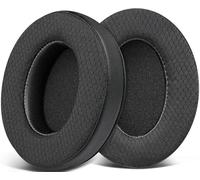 SOULWIT Repuesto de Almohadillas para Corsair HS35 V1/V2, HS40, HS45 Stereo Gaming Headsets, Almohadillas con Espuma de Aislamiento de Ruido, Grosor Añadido - HS35 MF Negro