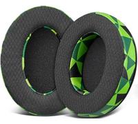 SOULWIT Tejido de Malla Almohadillas Repuesto para HyperX Cloud 1/2/3/Pro/Core/Flight/Flight S/Stinger/Stinger S, CloudX Stinger/Stinger Core/Flight Auriculares