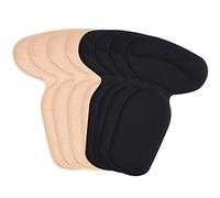 Soumit Almohadillas para Talón, Taloneras Autoadhesivas Antiarañazos y Cómodas para Zapatillas Deporte, Tacones Altos(4 Pairs, 2 Beige + 2 Negro)