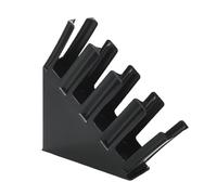 SOUNAY Soporte Tazas de 4 Compartimentos Inclinado, Organizador Cafe para Bebidas Lácteas, para Cocina, Oficina y Servicio de Bebidas (Negro)