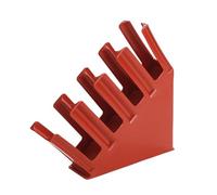SOUNAY Soporte Tazas de 4 Compartimentos Inclinado, Organizador Cafe para Bebidas Lácteas, para Cocina, Oficina y Servicio de Bebidas (Rojo)