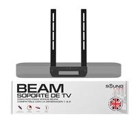 Sound bass Beam Soporte TV para Barra de Sonido, Debajo del TV, Negro