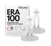 Sound bass Soporte de Pared ERA 100 - Perfil Bajo, Negro, Pack Doble, Compatible con Altavoz Sonos ERA100 & ERA 100 SL, Completo con Todos los Accesorios de Fijación