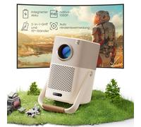 [Sound by J & Built-in Battery] T2 Outdoor Projector with WiFi 6 and Bluetooth, Native 1080P Smart Movie Portable Projector for Inside and Outside