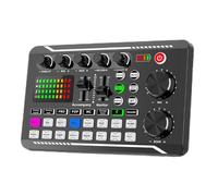 Sound Card Live Streaming, F998 Live Sound Card, Multiple Sound Effects Recording Desktop Audio Mixer, Podcast Production Studio Equipment, Music Making Equipment, Easy To Use, Portable for Phones