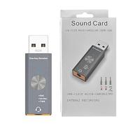 Sound Card | USB to 3.5mm Noise Reduction Adapter,USB Sound Card | for Studio Podcast Game Live Streaming Music Production Voice Over Home Recording Meeting
